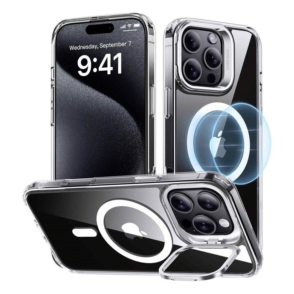 غطاء حماية كلاسيكي مع حامل لهاتف آيفون 16 برو ماكس من إي اس ار، 1A7500102 - شفاف