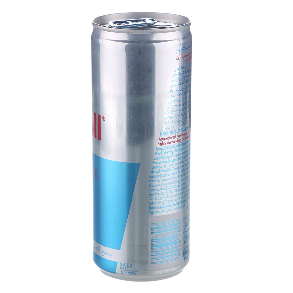 مشروب طاقة ريد بول خالي من السكر، حجم 250 مل، 1REDBULL-SF-250 – أزرق فاتح