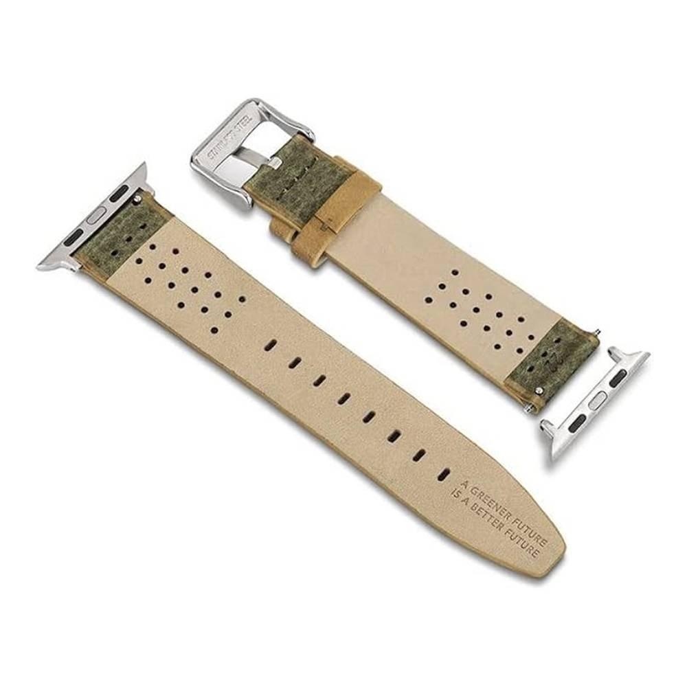 Timberland Leather Strap For Apple Watch 45/44/42mm, TDOUL0000602- Green