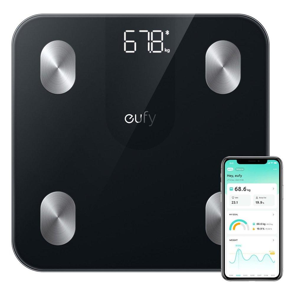 Eufy Smart A1 with Bluetooth Wireless Digital Scale, T9120K11- Black