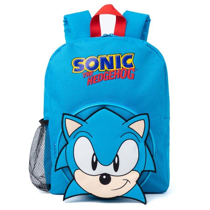 Vanilla Underground Sonic The Hedgehog 4 Piece Backpack Kids Bottle Lunch Bag Pencil Case Set - Blue
