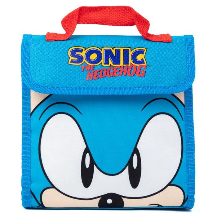 Vanilla Underground Sonic The Hedgehog 4 Piece Backpack Kids Bottle Lunch Bag Pencil Case Set - Blue