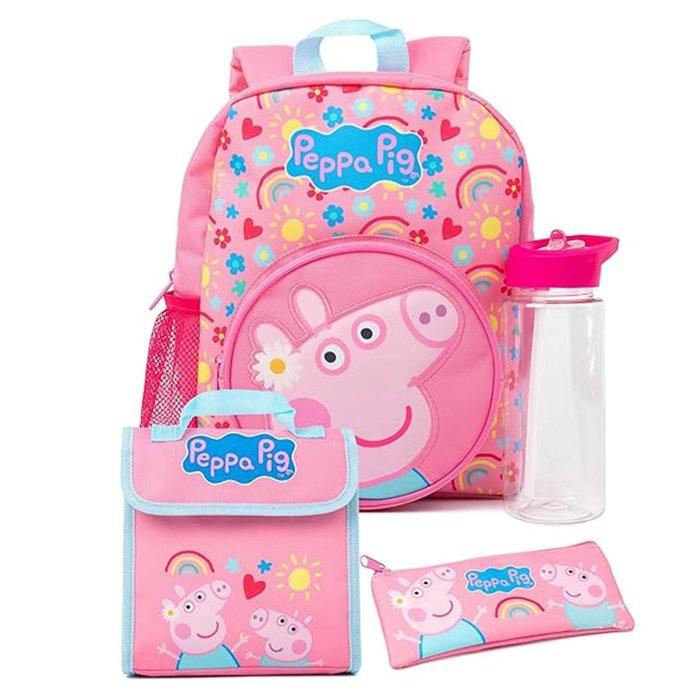 Vanilla Underground Peppa Pig Kids Pink 4 Piece Backpack Set, A55083 - Pink