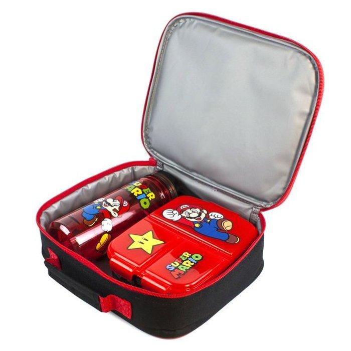 Vanilla Underground Super Mario Kids 3 Piece Lunch Bag Set, A53967 - Red