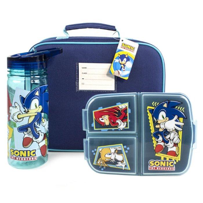 Vanilla Underground Sonic The Hedgehog Kids 3 Piece Lunch Bag Set, A53968 - Blue