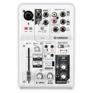 Buy Yamaha ag03 live streaming mixer,  3-channel - white in Kuwait