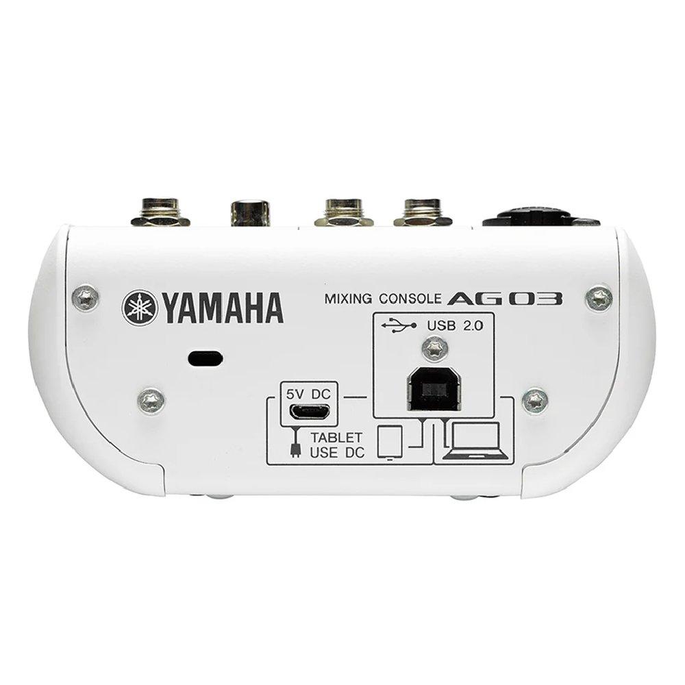 Yamaha AG03 Live Streaming Mixer,  3-Channel - White