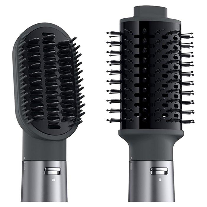 BRAUN 3IN1 Air Styler for Drying and Styling with 2 Attachment Drying Nozzle and Paddle Brush, 1000W, BRAS430SDE - Gray