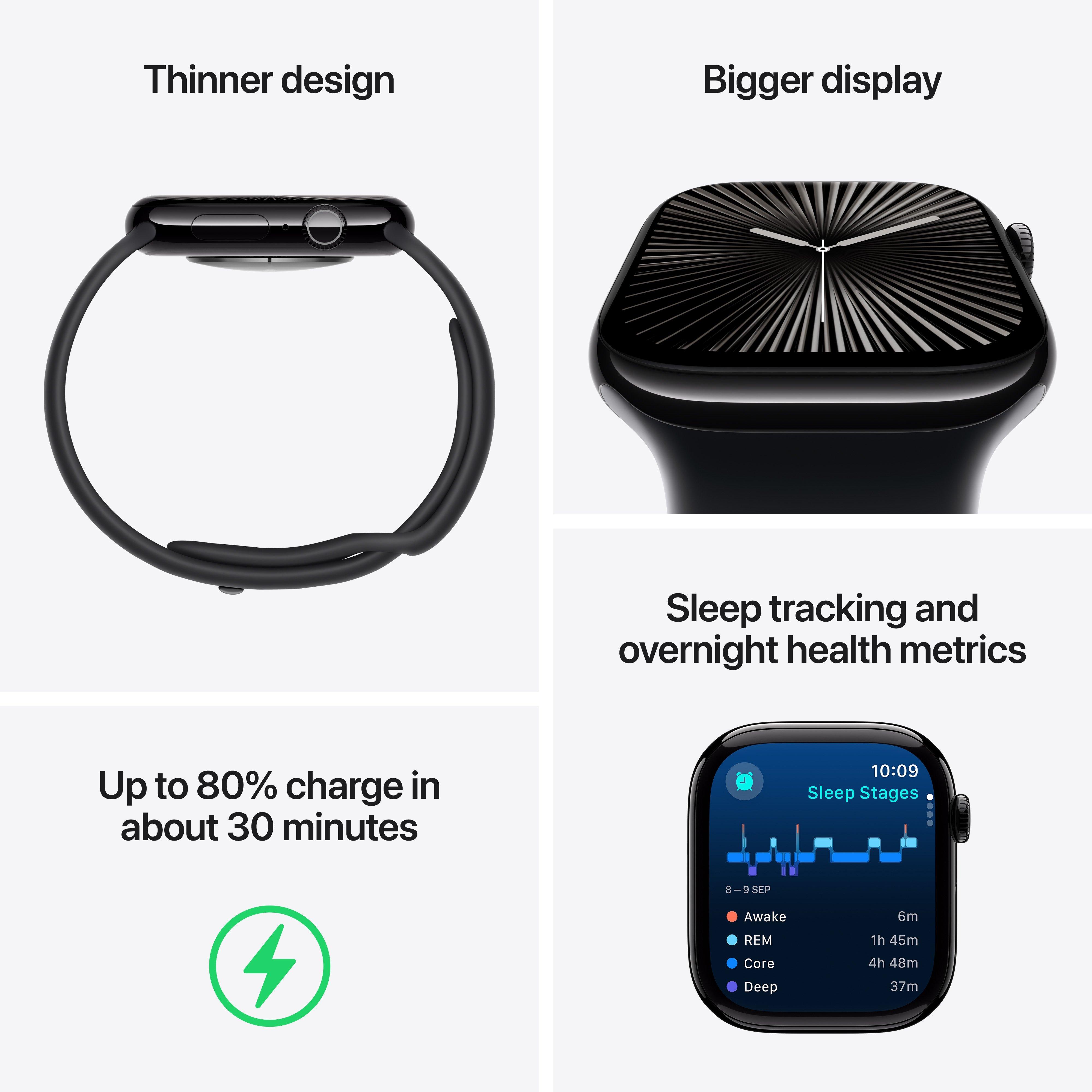 Pre-Order Apple Watch Series 10 GPS + Cellular 42mm Rose Gold Aluminium Case with Light Blush Sport Band - S/M