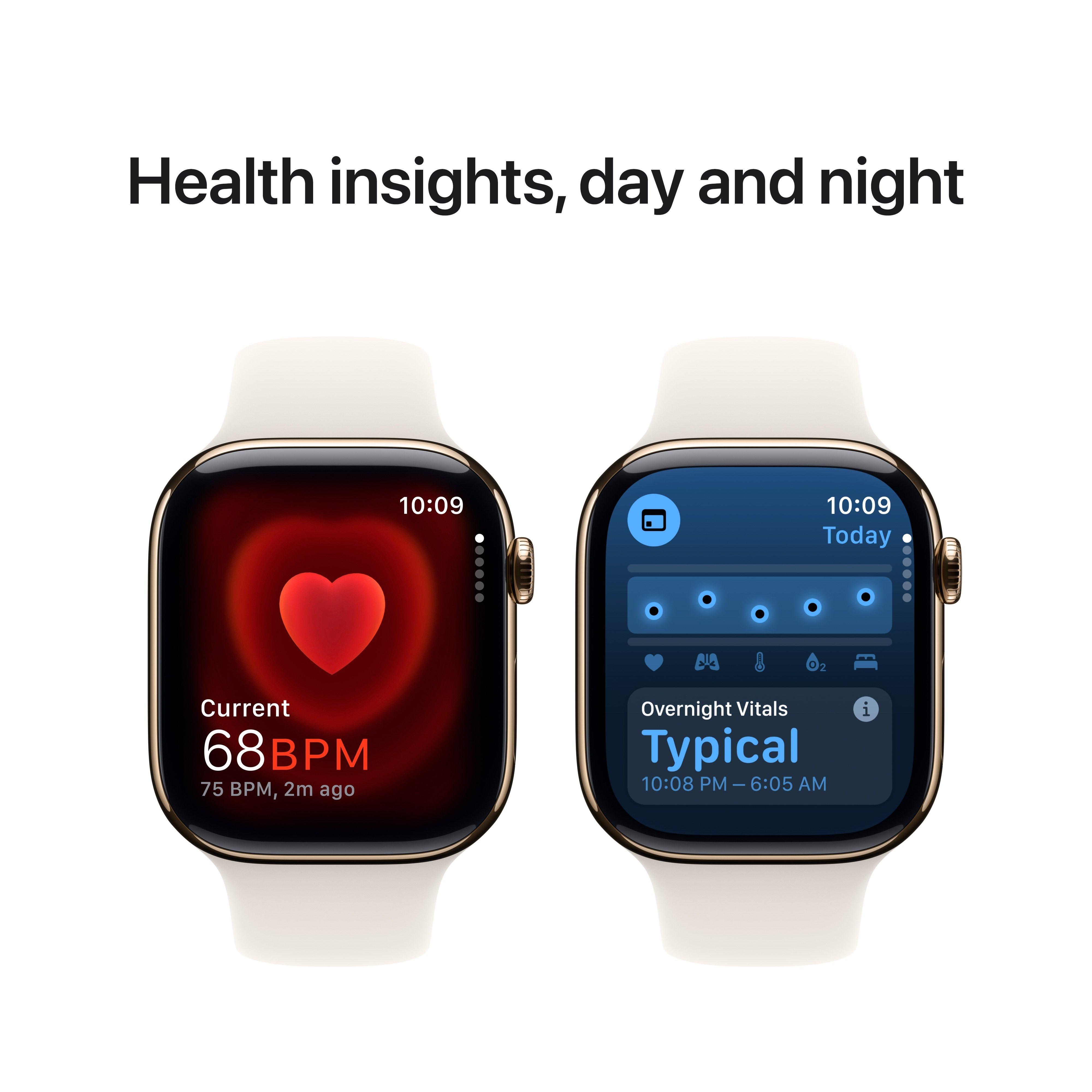 Pre-Order Apple Watch Series 10 GPS + Cellular 42mm Rose Gold Aluminium Case with Light Blush Sport Band - S/M