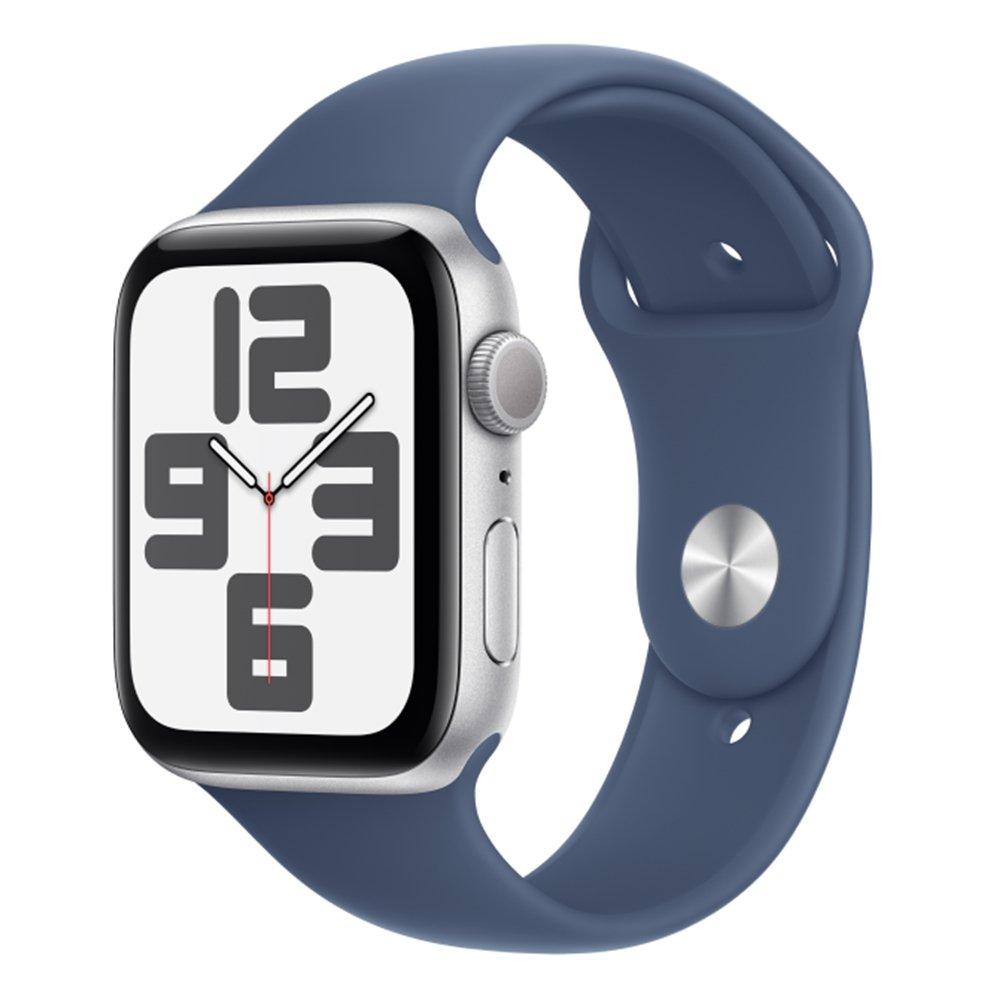 Buy Apple watch se gps 40mm silver aluminium case with denim sport band - m/l in Kuwait