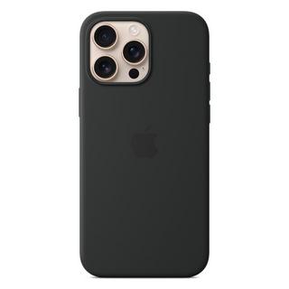 Buy Apple iphone 16 pro max silicone case with magsafe - black in Kuwait