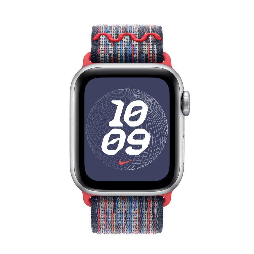 سوار رياضي لساعة أبل مقاس 40 مم، MC1J4ZM/A - أزرق/أحمر