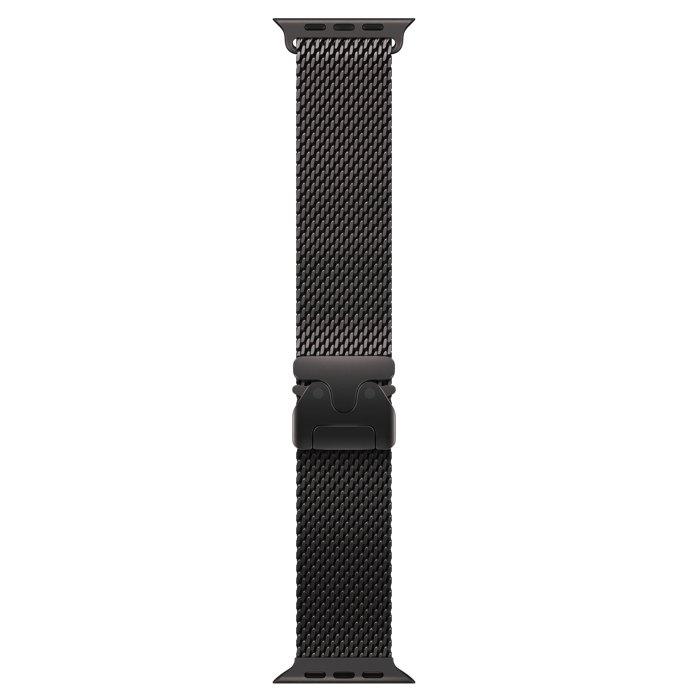 Buy Apple 49mm small titanium milanese loop, mxkf3zm/a - black in Kuwait