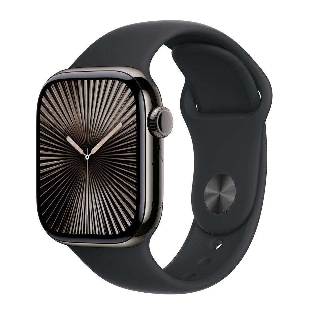 سوار رياضي لساعة مقاس 42 مم من أبل – ميديوم/لارج، MXLK3ZM/A - أسود