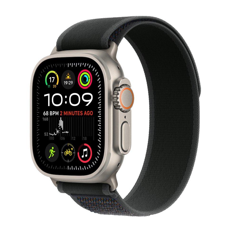 سوار ساعة ابل مقاس 49 مم - مقاس M/L، MXTR3ZM/A - أسود تيتانيوم