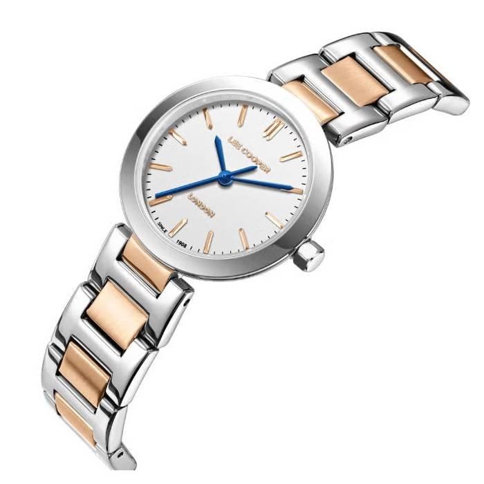 Lee Cooper Watch for Women, 28mm, Metal Strap, LC08032.520 - Silver