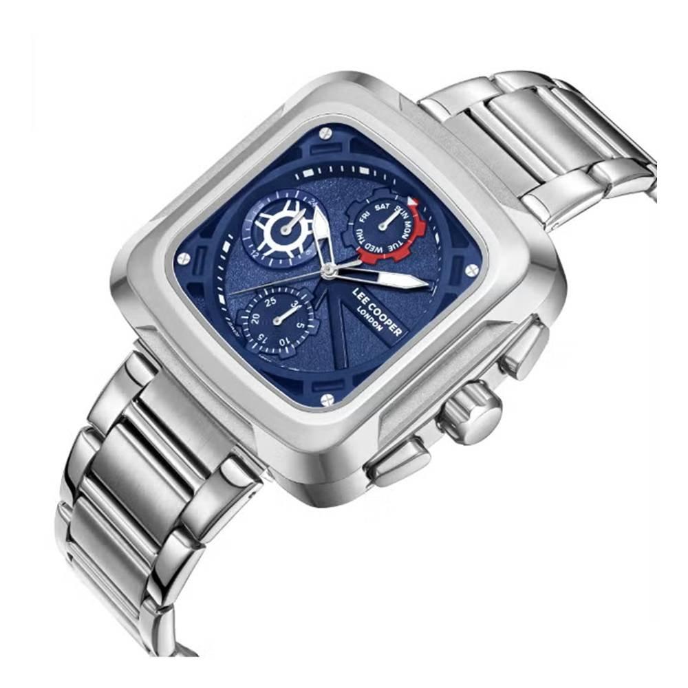 Lee Cooper Watch for Men, Multi Function, 40mm, Metal Strap, LC08013.390 - Silver