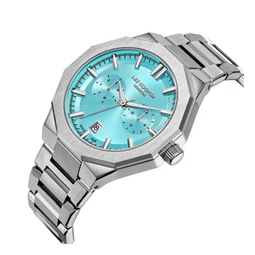 Lee Cooper Watch for Men, Multi Function, 44mm, Metal Strap, LC08068.390 - Silver