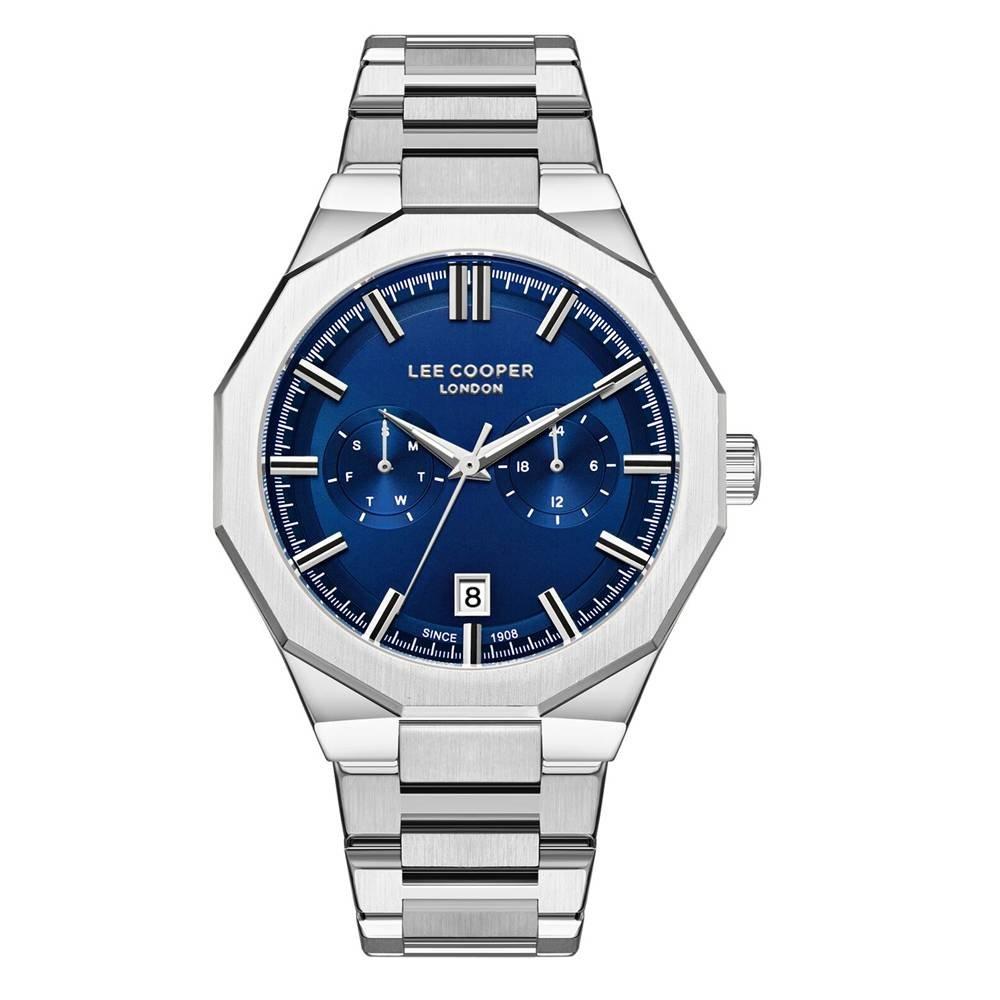 Lee Cooper Watch for Men, Multi Function, 44mm, Metal Strap, LC08018.390 - Silver