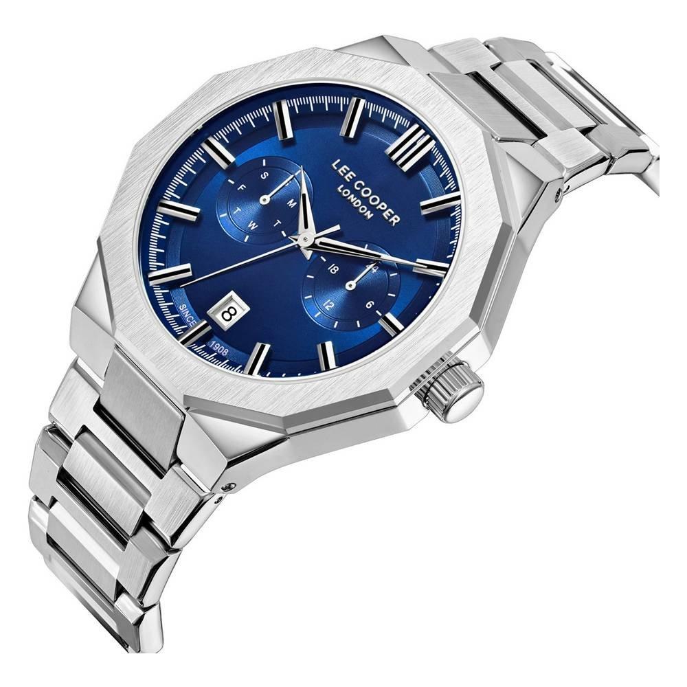 Lee Cooper Watch for Men, Multi Function, 44mm, Metal Strap, LC08018.390 - Silver