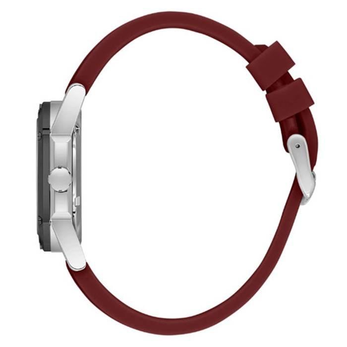 Lee Cooper Watch for Men, Multi Function, 37mm, Silicone Strap, LC08061.388 - Dark Red