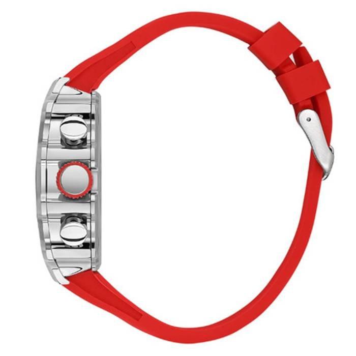 ساعة للرجال من لي كوبر، متعددة الوظائف، 42 ملم، سوار من السيليكون،LC08062.388 – أحمر