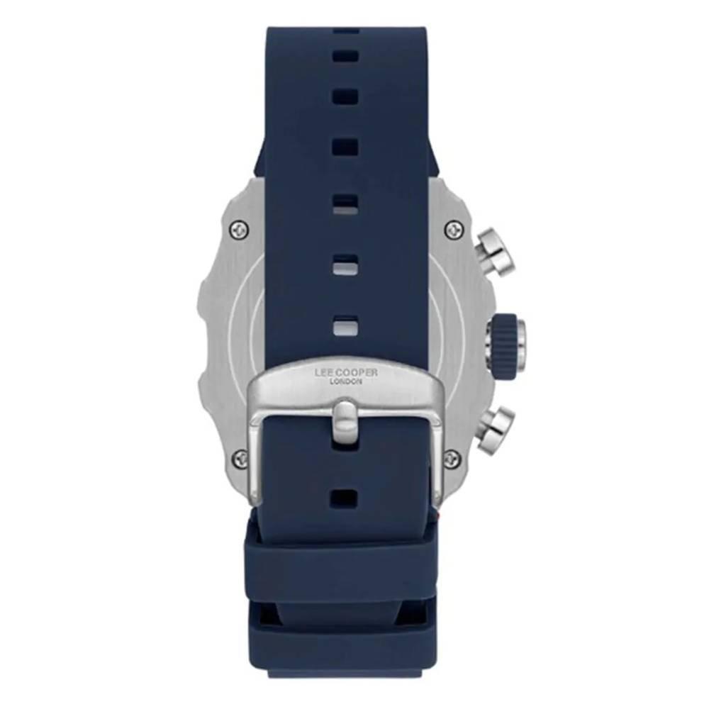 Lee Cooper Watch for Men, Multi Function, 42mm, Silicone Strap, LC08062.399 - Blue