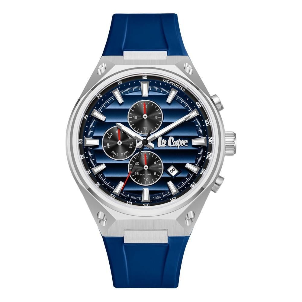 Lee Cooper Watch for Men, Multi Function, 45mm, Leather Strap, LC08063.399 - Blue