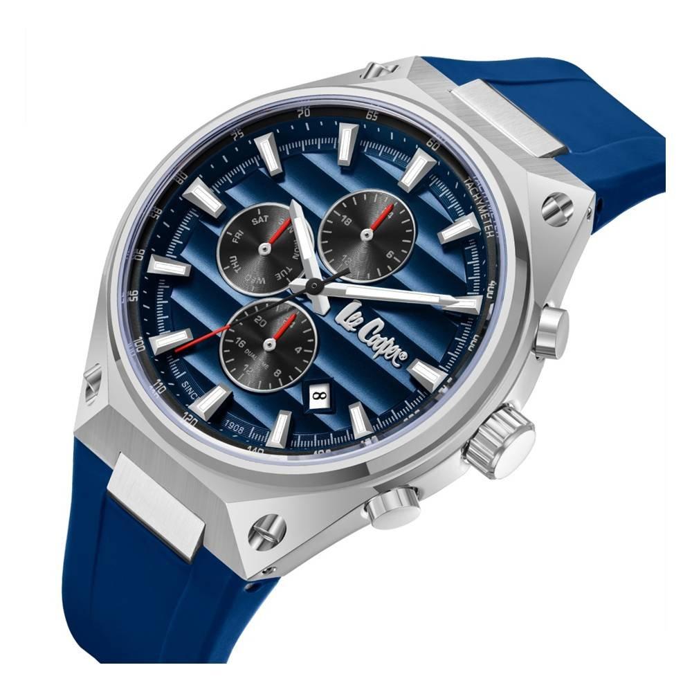 Lee Cooper Watch for Men, Multi Function, 45mm, Leather Strap, LC08063.399 - Blue