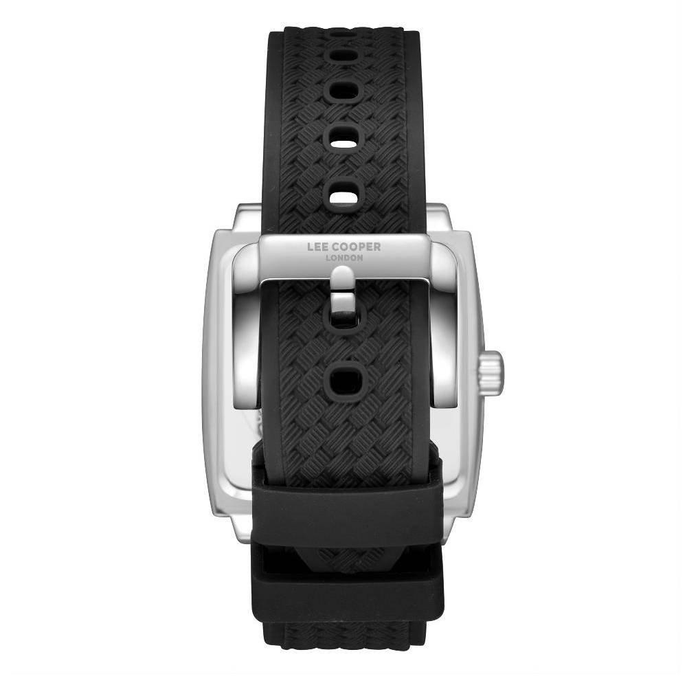 Lee Cooper Watch for Men, Multi Function, 39mm, Silicone Strap, LC08065.351 - Black