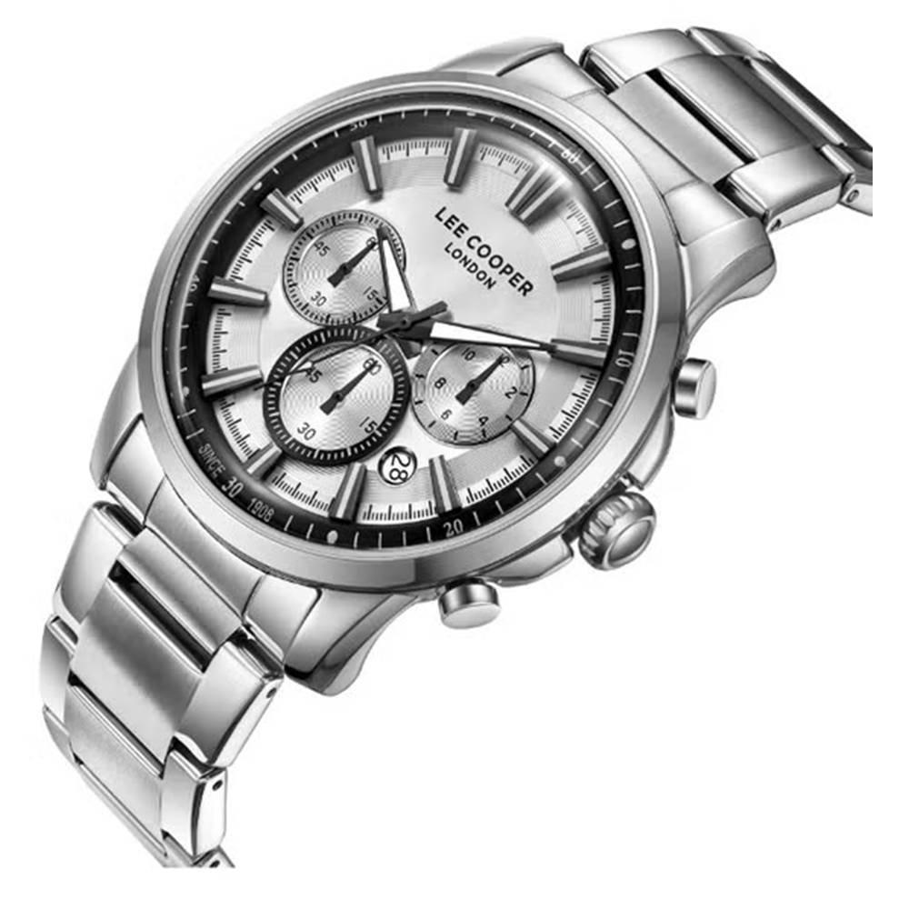 Lee Cooper Watch for Men, Multi Function, 43mm, Metal Strap, LC08068.330 - Silver