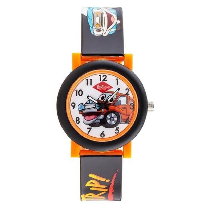 Lee Cooper Kid's Watch, Analog, Silicone Strap, 30mm, LC.K.2.831 - Black/Orange