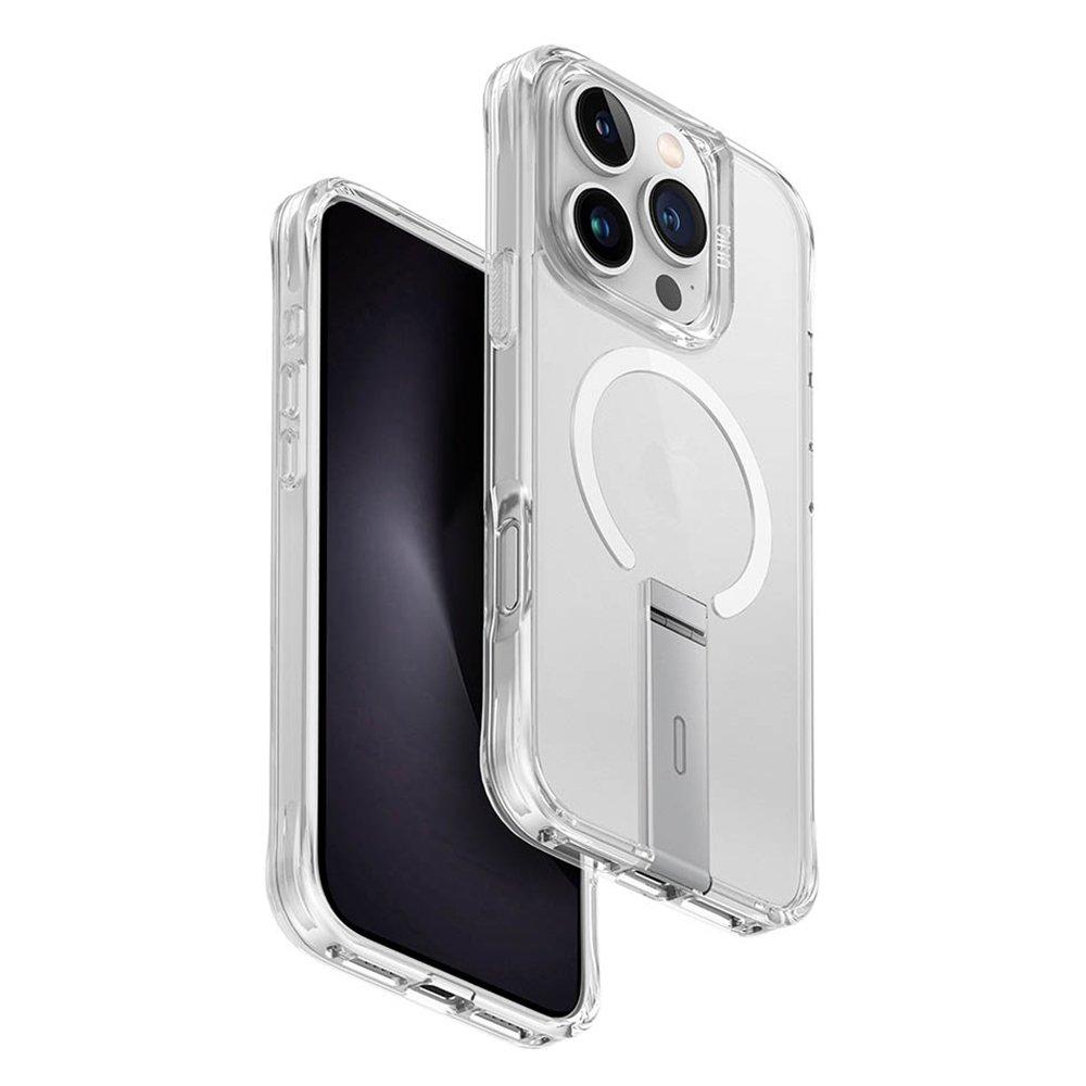 Buy Uniq hybrid eleva iphone 16 pro magsafe stand case – clear in Kuwait