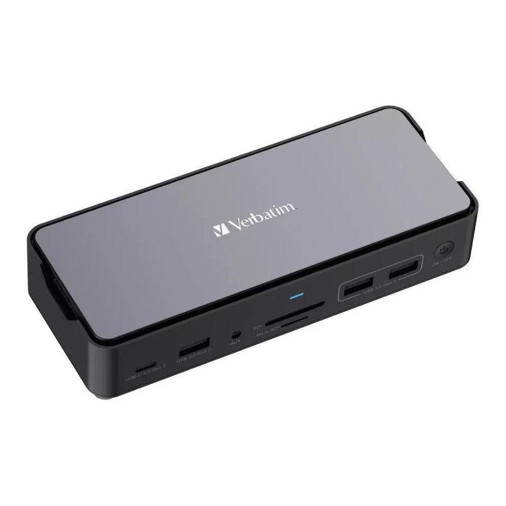 Verbatim USB-C Pro Docking Station 15-in-1 with Integrated SSD - Silver