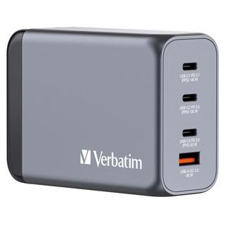 Buy Verbatim gan charger 240 w, 4 ports usb-a/usb-c - silver in Kuwait