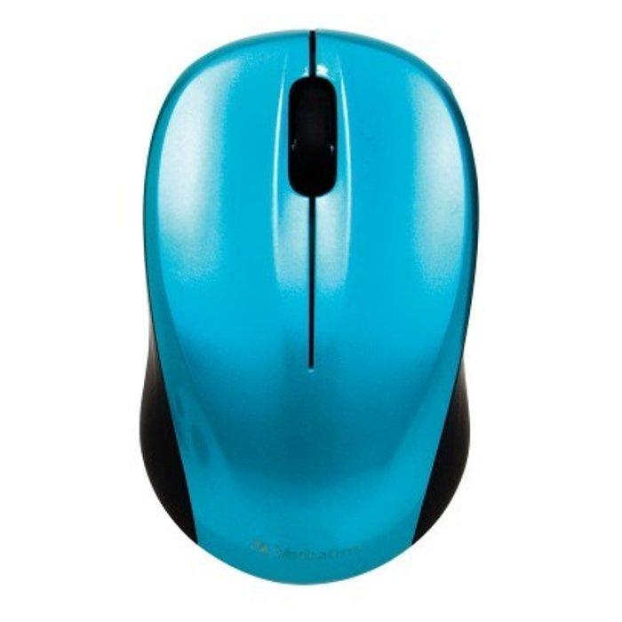 ماوس  جو نانو اللاسلكي من فيرباتيم، 3 أزرار - أزرق كاريبي