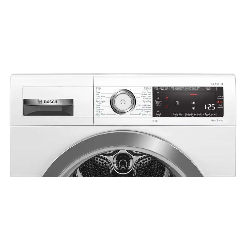 Bosch Heat Pump Dryer, 9 KG capacity, WTX88RH9GC - White