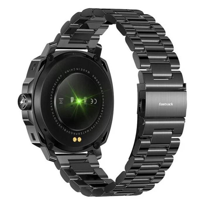 Fastrack Radiant FX3 Smart Watch Metal Strap, 3.63 CM AMOLED Display,  38124NM01- Black