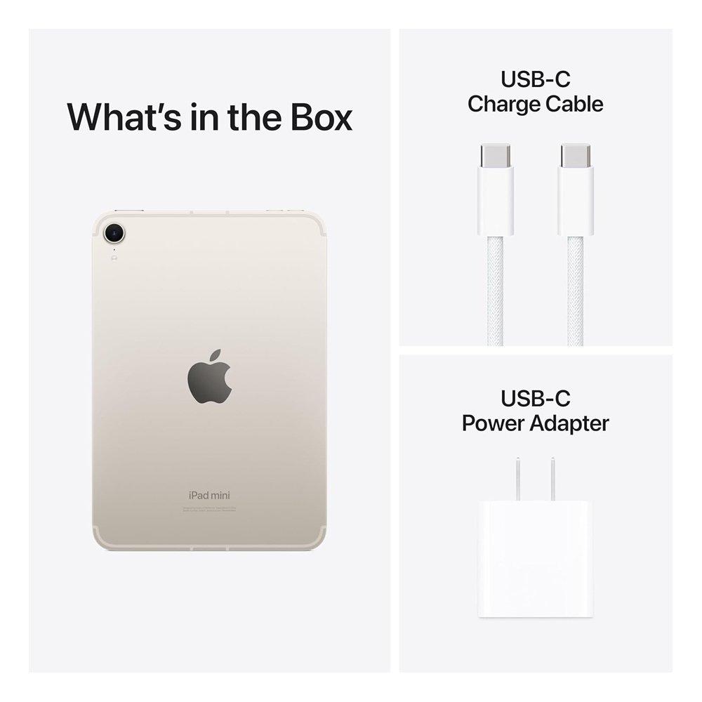 Apple iPad Mini (A17 Pro) 5G Tablet, 8GB RAM, 256GB, 8.3-inch, MXPX3AB/A – Starlight