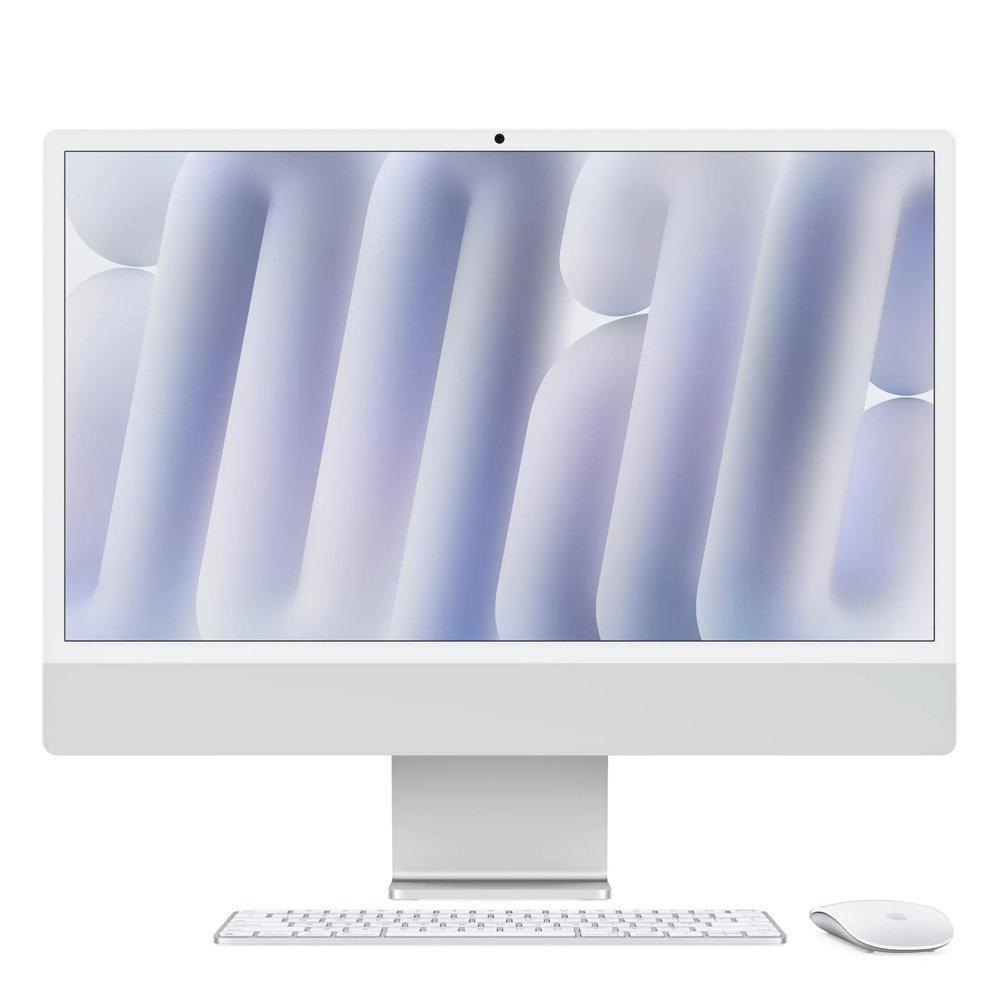 Apple iMac All-In-One Desktop, M4 Processor, 16GB RAM, 256SSD, 24-inch 4.5K Retina Display, MWUC3AB/A - Silver