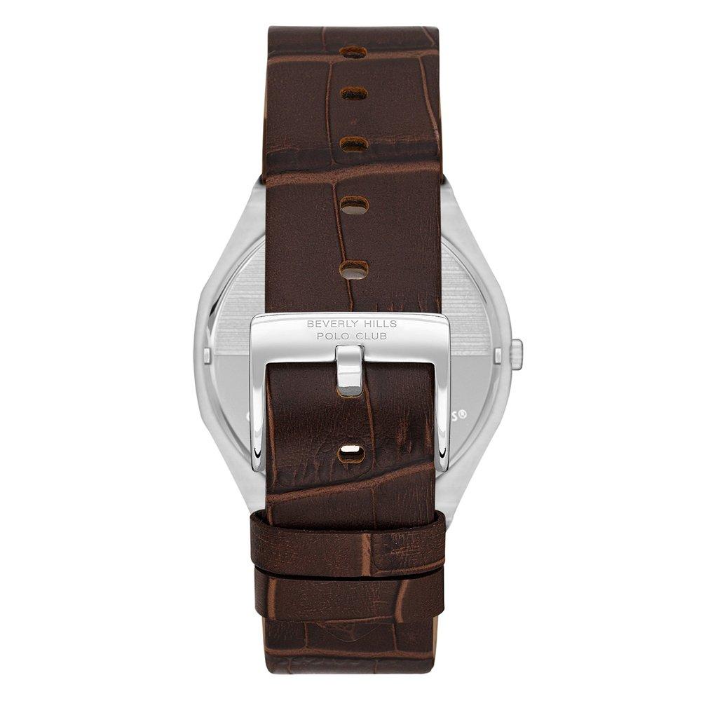 Beverly Hills Polo Men's Watch, Analog, Leather Strap, 42mm, BP3607X.564 – Light Brown