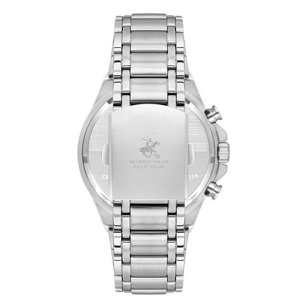 Beverly Hills Polo Men's Watch, Multifunction, Metal Strap, 44mm, BP3612X.390 - Silver