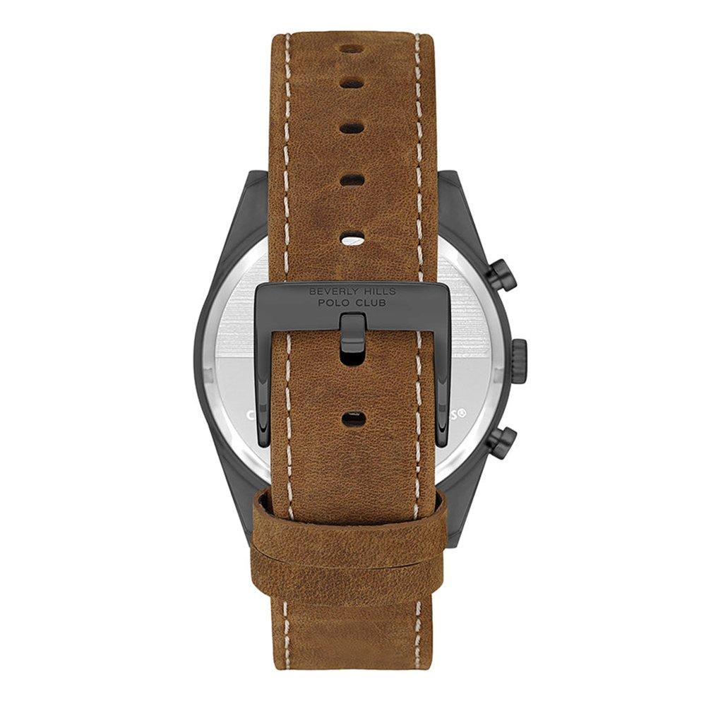 Beverly Hills Polo Men's Watch, Multifunction, Leather Strap, 42mm, BP3619X.075 - Brown