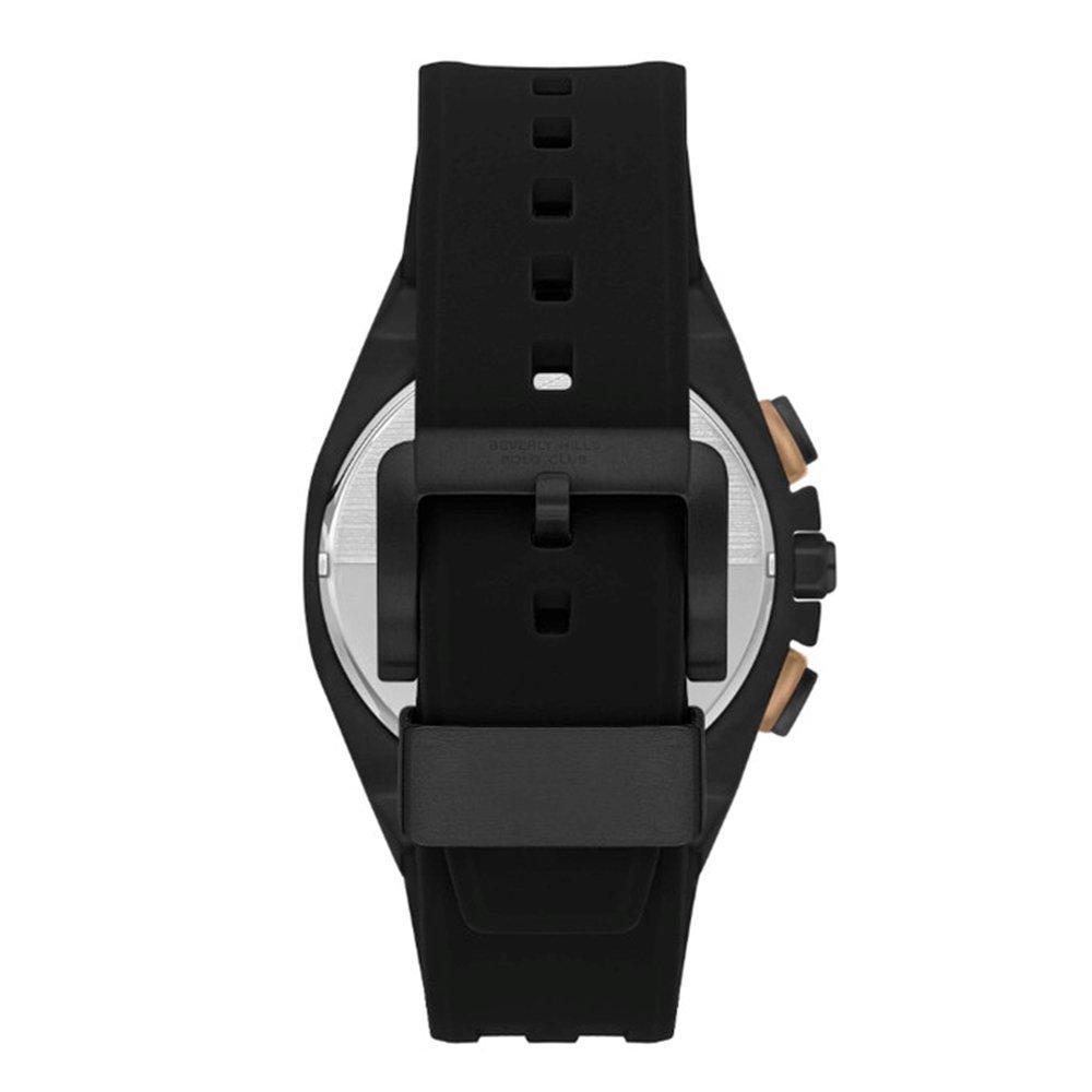 Beverly Hills Polo Men's Watch, Multifunction, Silicone Strap, 45.5mm, BP3624X.651 - Black