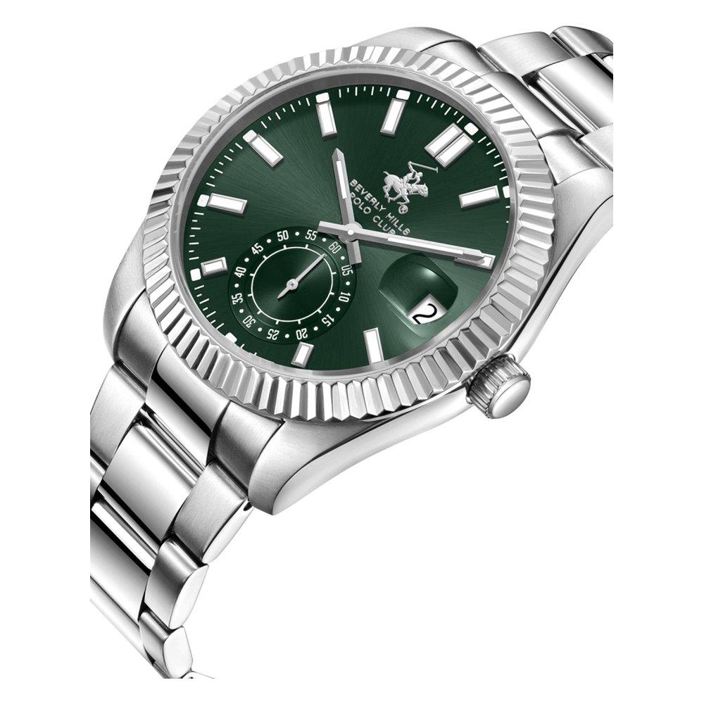 Beverly Hills Polo Men's Watch, Analog, Metal Strap, 42mm, BP3652X.370 – Silver