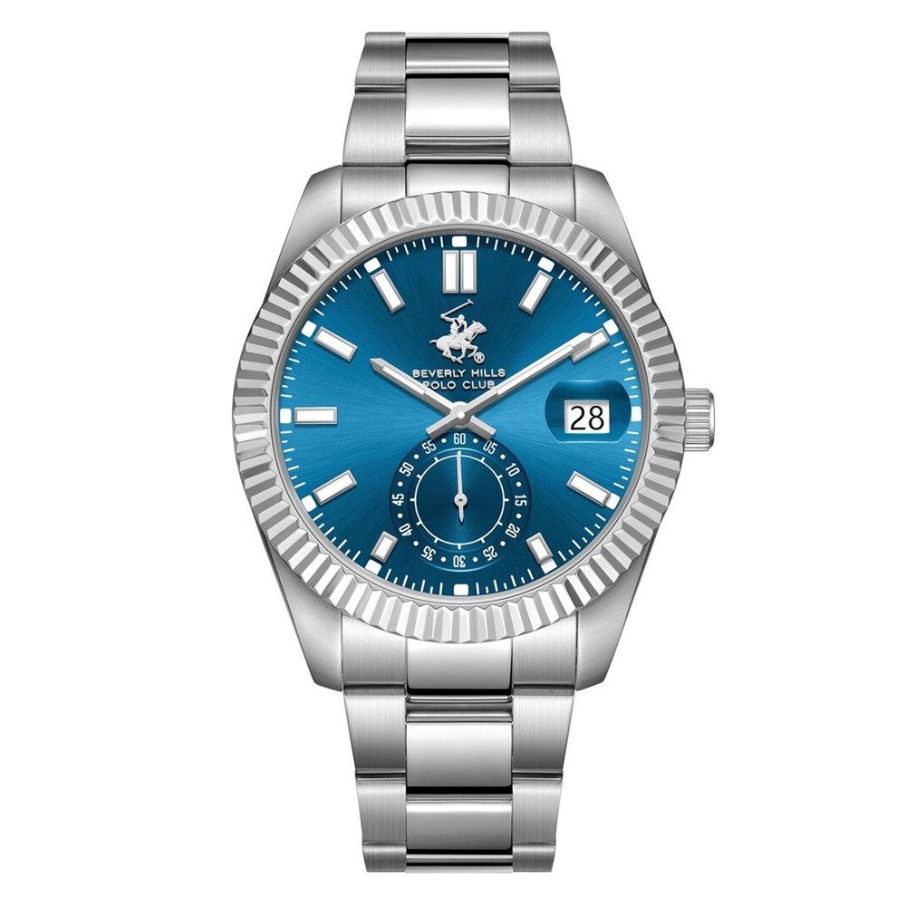 Beverly Hills Polo Men's Watch, Analog, Metal Strap, 42mm, BP3652X.390 – Silver