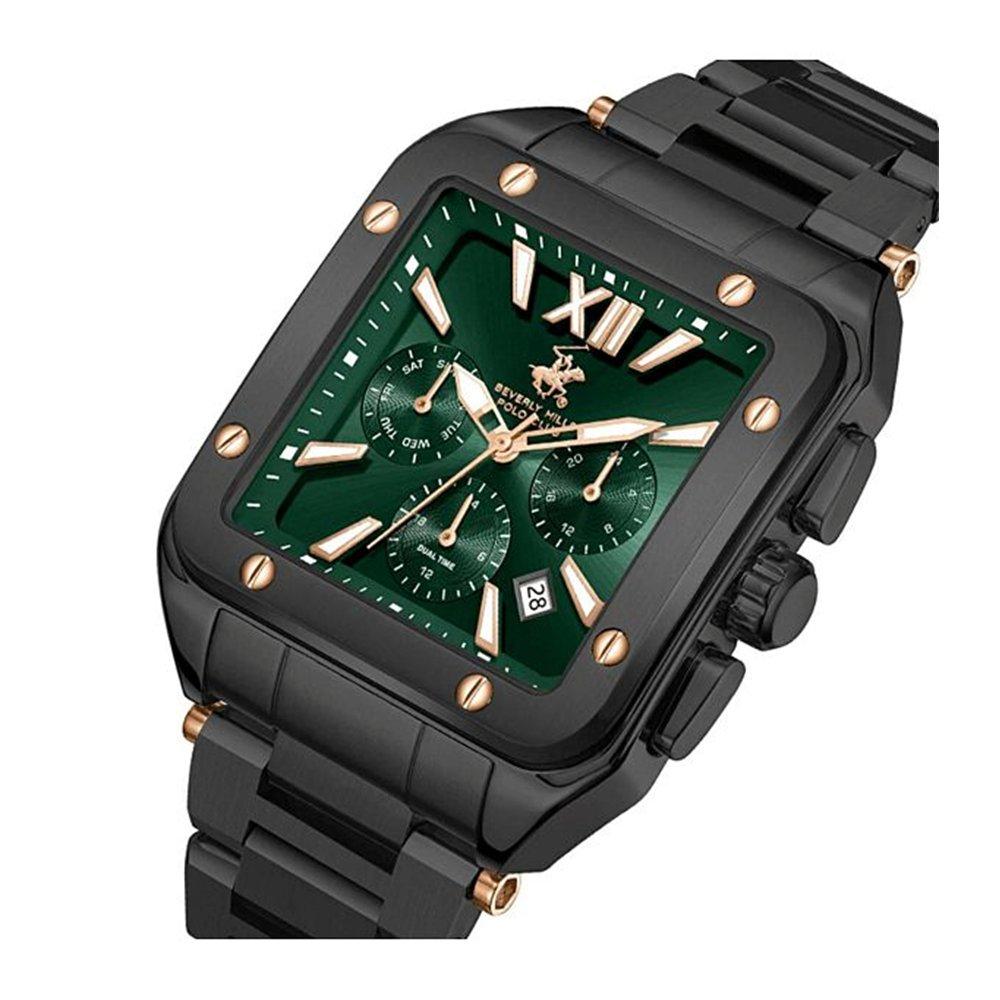 Beverly Hills Polo Men's Watch, Multifunction, Metal Strap, 40.5mm, BP3685X.070 - Gun