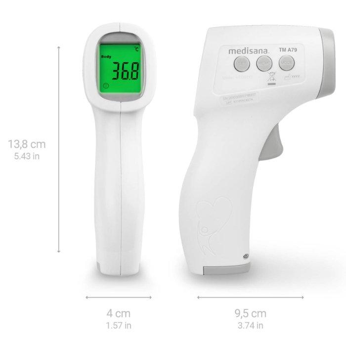 مقياس حرارة الجسم بالأشعة تحت الحمراء من ميدي سانا، 99663 - أبيض