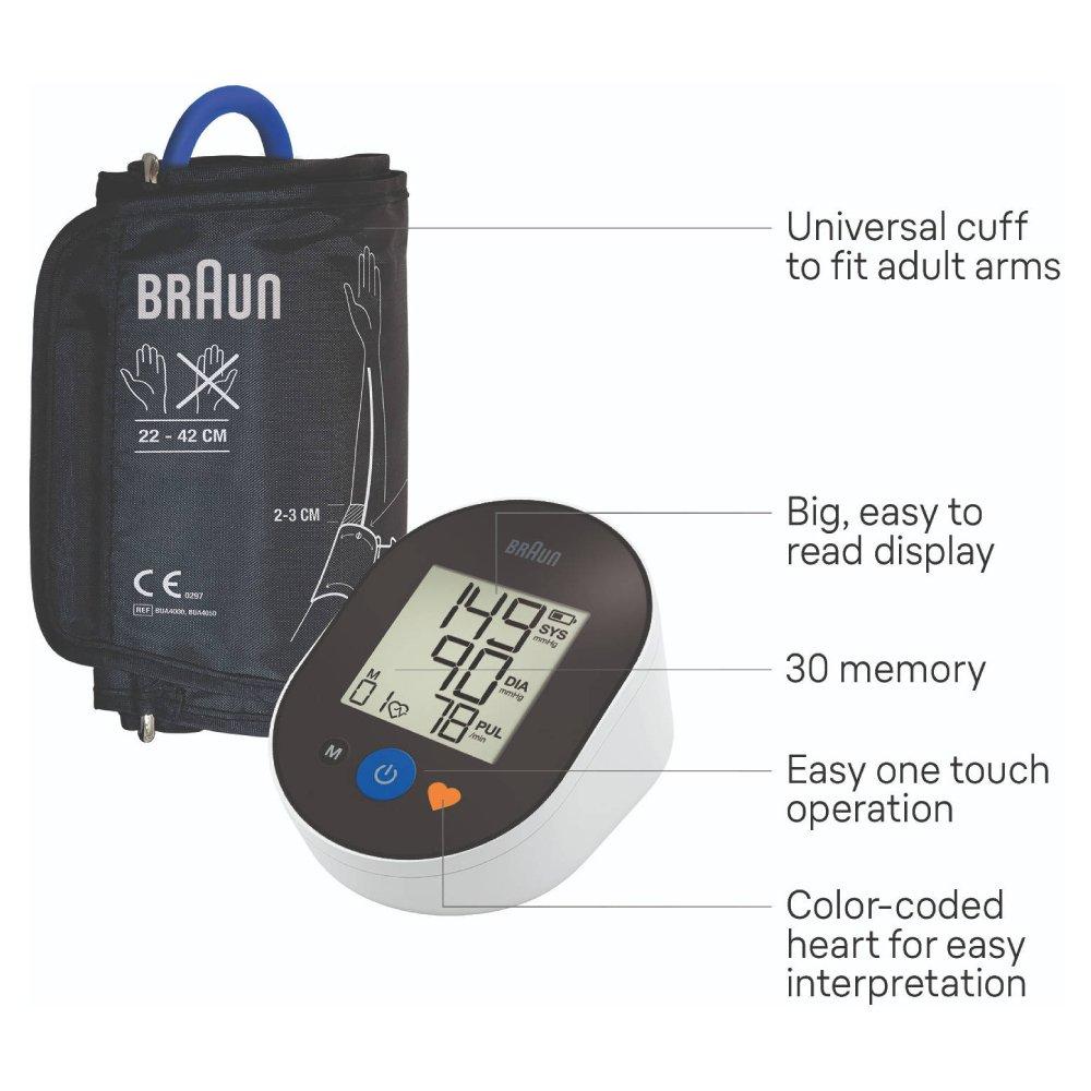 جهاز قياس ضغط الدم من أعلى الذراع براون إكزاكت فيت 2 BUA4050 أسود
